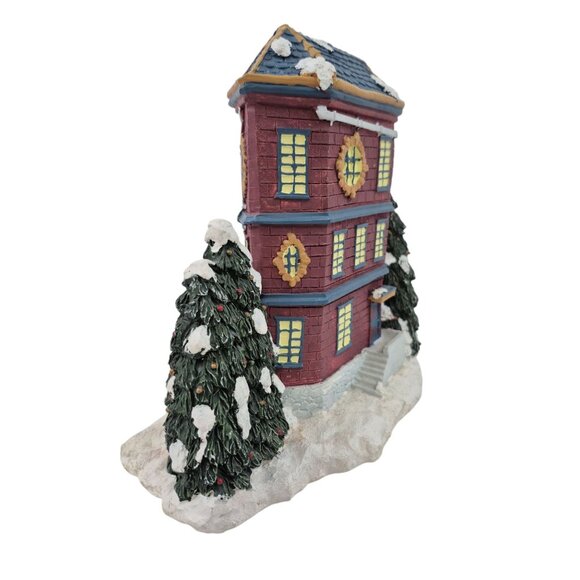 Christmas On Main Street Musical Wind Up Box Resin Village House Holiday Decor - Picture 7 of 10